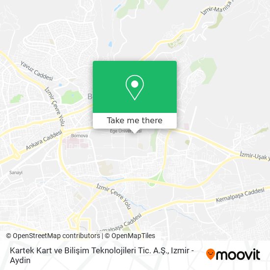 Kartek Kart ve Bilişim Teknolojileri Tic. A.Ş. map