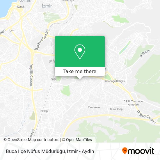 Buca İlçe Nüfus Müdürlüğü map