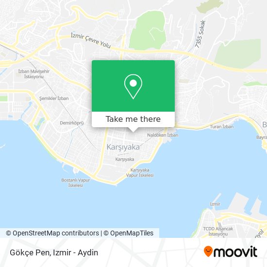 Gökçe Pen map