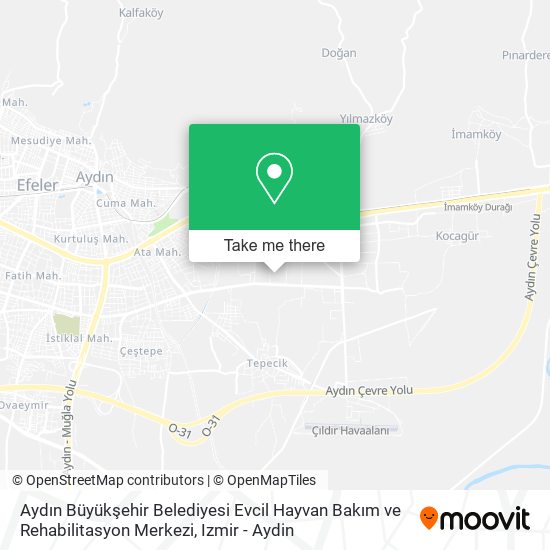 Aydın Büyükşehir Belediyesi Evcil Hayvan Bakım ve Rehabilitasyon Merkezi map