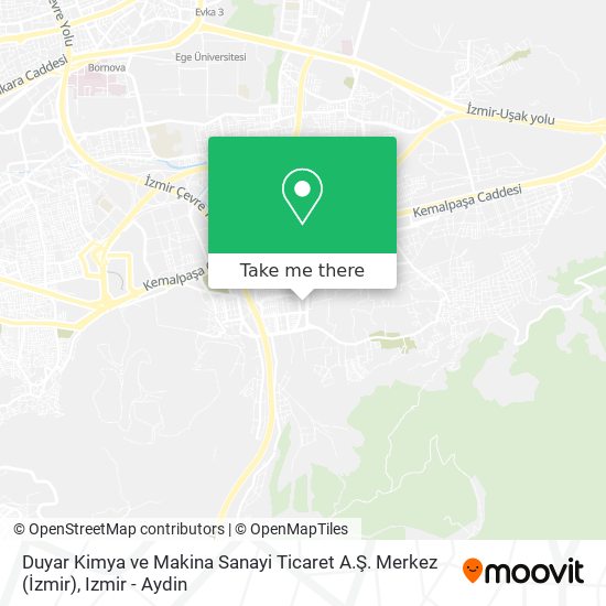 Duyar Kimya ve Makina Sanayi Ticaret A.Ş. Merkez (İzmir) map