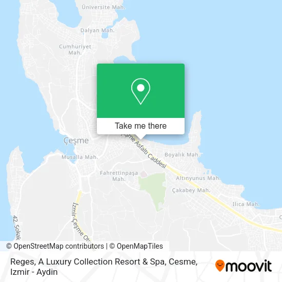 Reges, A Luxury Collection Resort & Spa, Cesme map