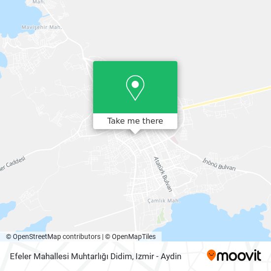 Efeler Mahallesi Muhtarlığı Didim map