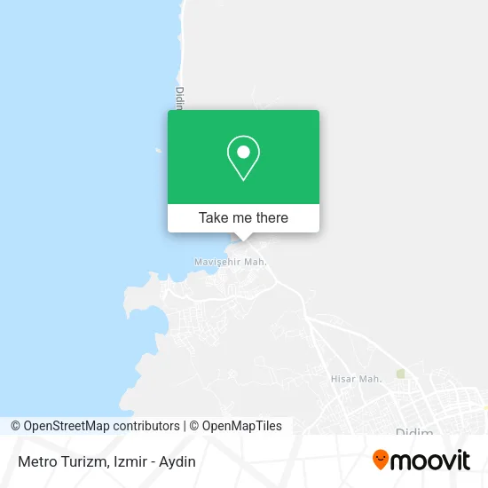 Metro Turizm map