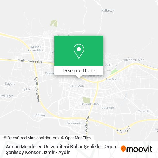 Adnan Menderes Üniversitesi Bahar Şenlikleri Ogün Şanlısoy Konseri map