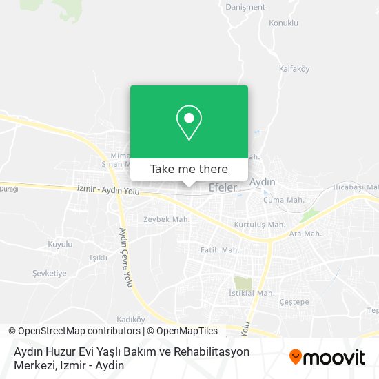 Aydın Huzur Evi Yaşlı Bakım ve Rehabilitasyon Merkezi map