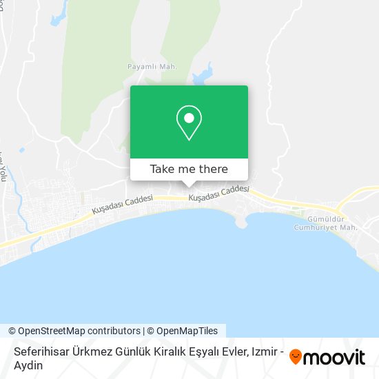 Seferihisar Ürkmez Günlük Kiralık Eşyalı Evler map