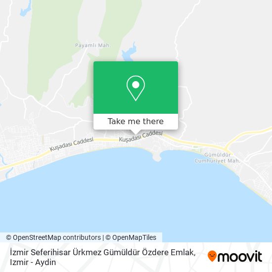 İzmir Seferihisar Ürkmez Gümüldür Özdere Emlak map