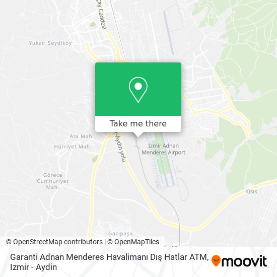 Garanti Adnan Menderes Havalimanı Dış Hatlar ATM map