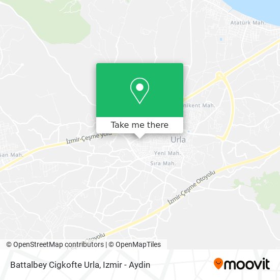Battalbey Cigkofte Urla map