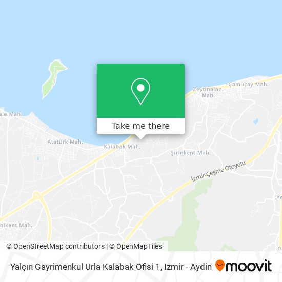 Yalçın Gayrimenkul Urla Kalabak Ofisi 1 map