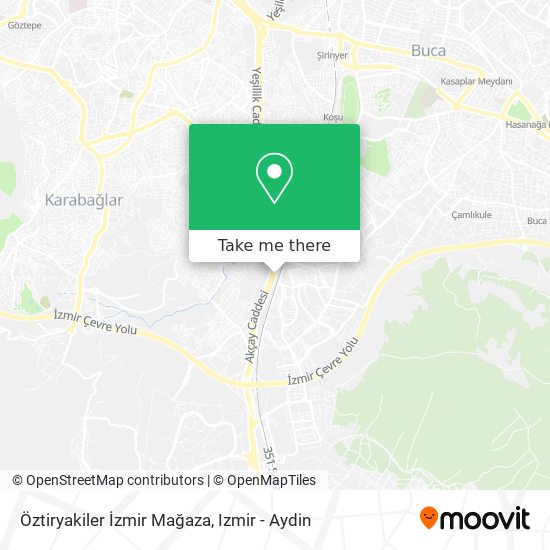 Öztiryakiler İzmir Mağaza map