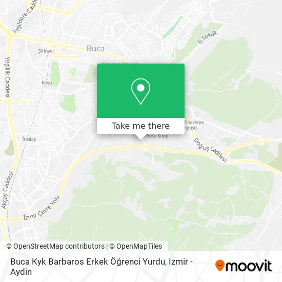 Buca Kyk Barbaros Erkek Öğrenci Yurdu map