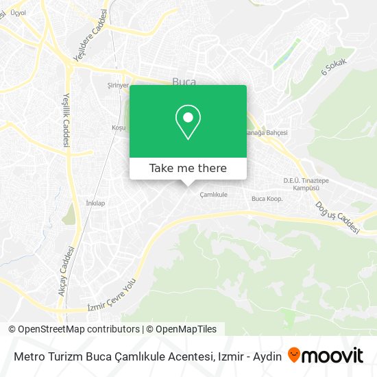 Metro Turizm Buca Çamlıkule Acentesi map
