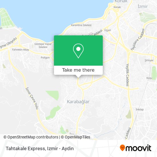Tahtakale Express map