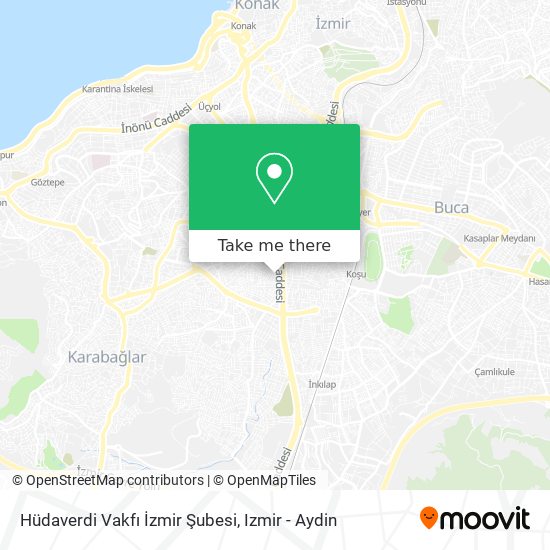 Hüdaverdi Vakfı İzmir Şubesi map