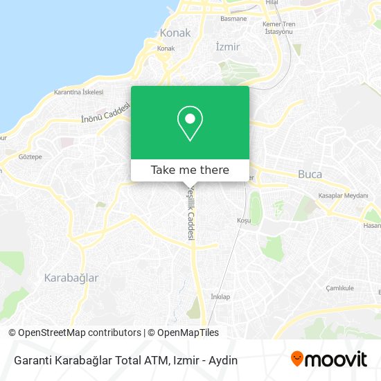 Garanti Karabağlar Total ATM map