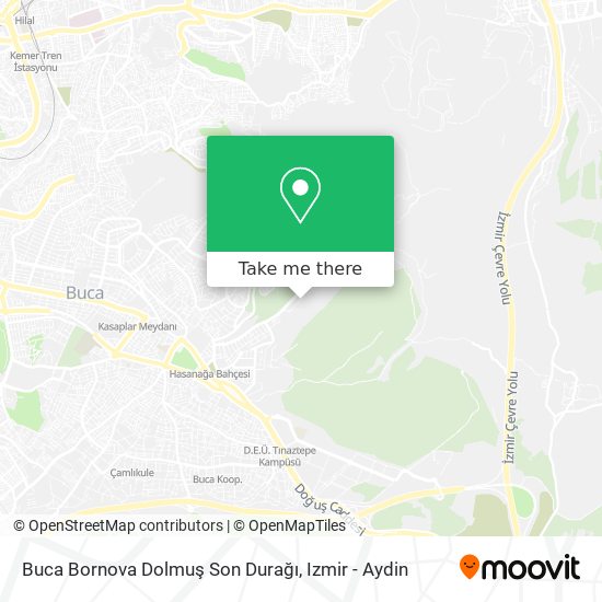 Buca Bornova Dolmuş Son Durağı map