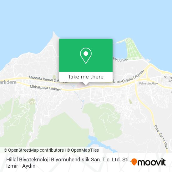 Hillal Biyoteknoloji Biyomühendislik San. Tic. Ltd. Şti. map