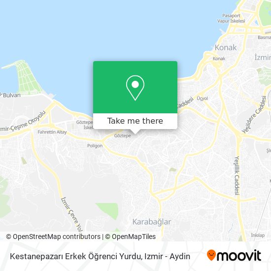 Kestanepazarı Erkek Öğrenci Yurdu map