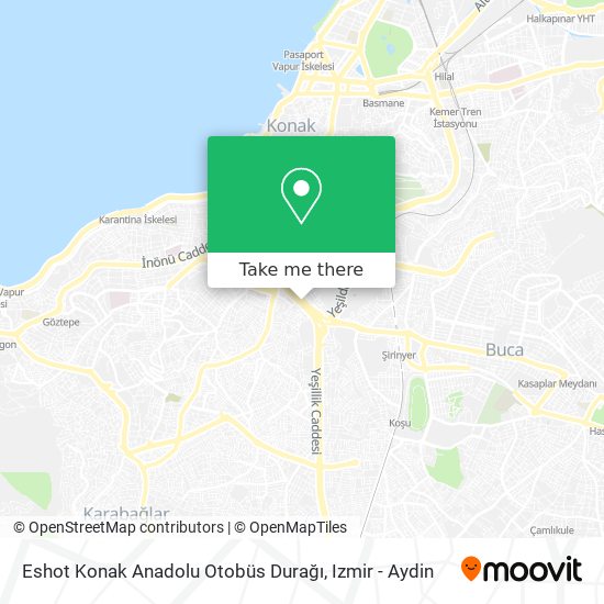 Eshot Konak Anadolu Otobüs Durağı map