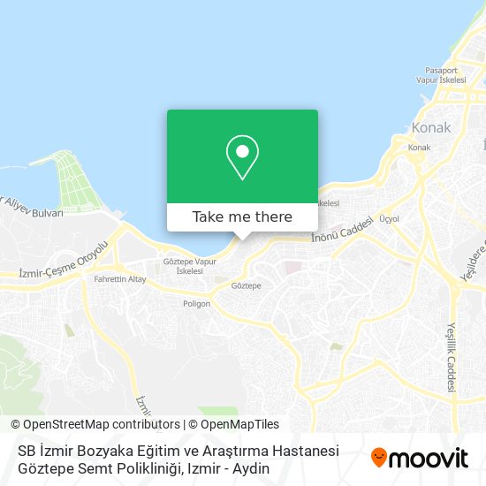 SB İzmir Bozyaka Eğitim ve Araştırma Hastanesi Göztepe Semt Polikliniği map