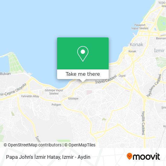 Papa John's İzmir Hatay map