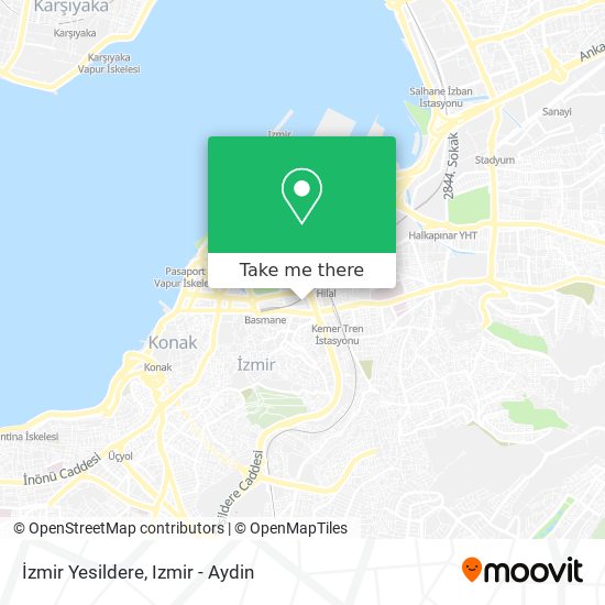 İzmir Yesildere map