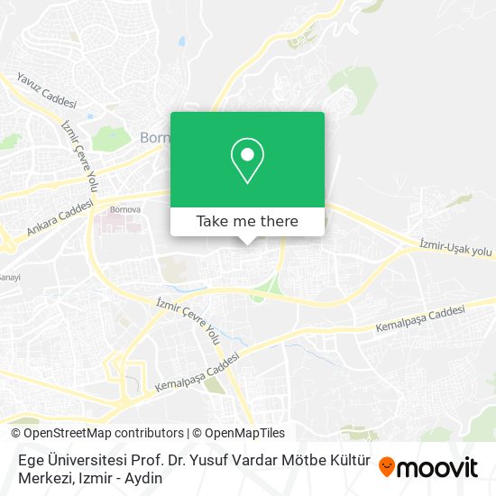 Ege Üniversitesi Prof. Dr. Yusuf Vardar Mötbe Kültür Merkezi map