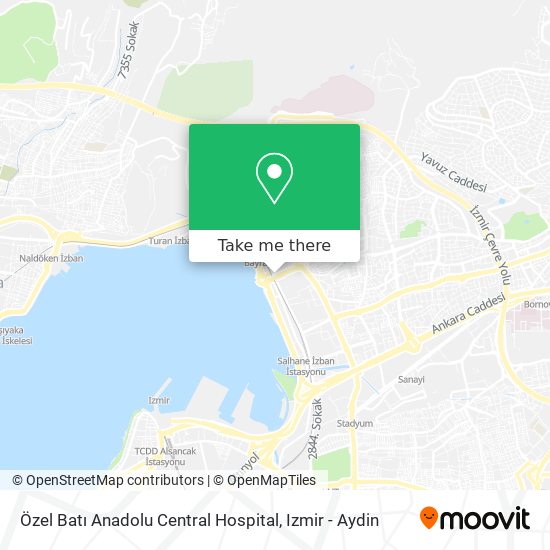 Özel Batı Anadolu Central Hospital map