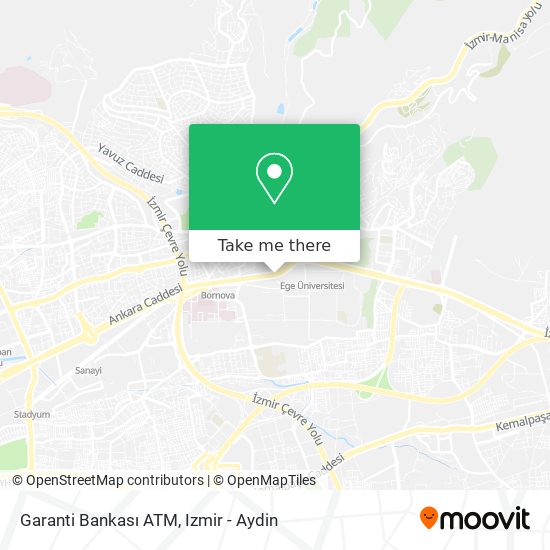 Garanti Bankası ATM map
