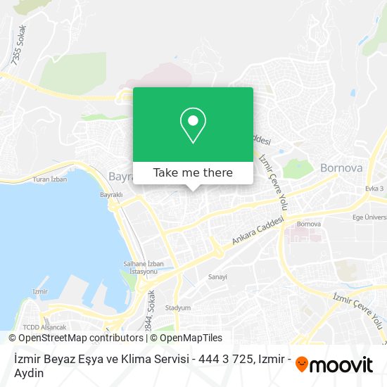 İzmir Beyaz Eşya ve Klima Servisi - 444 3 725 map