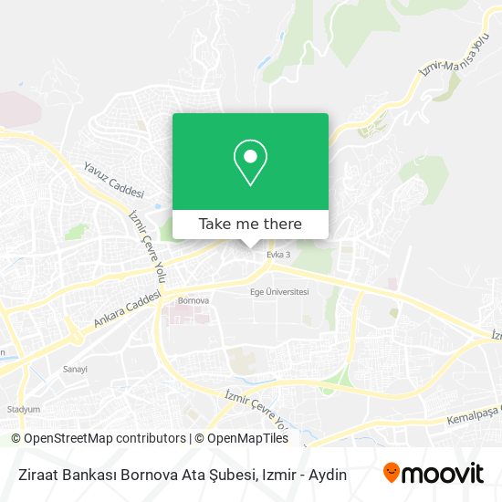 Ziraat Bankası Bornova Ata Şubesi map