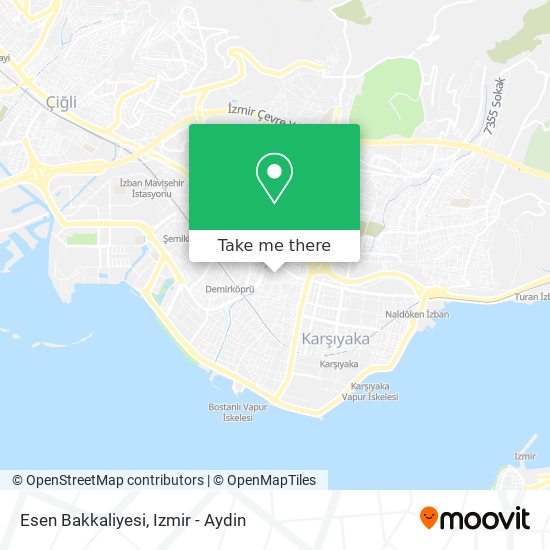 Esen Bakkaliyesi map