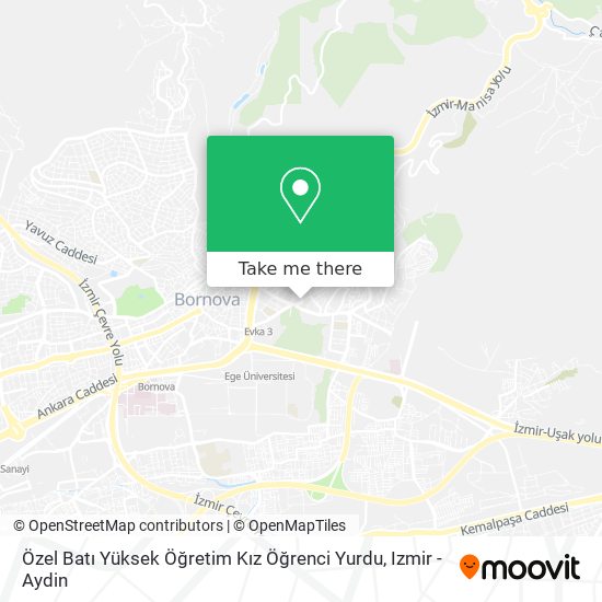 Özel Batı Yüksek Öğretim Kız Öğrenci Yurdu map