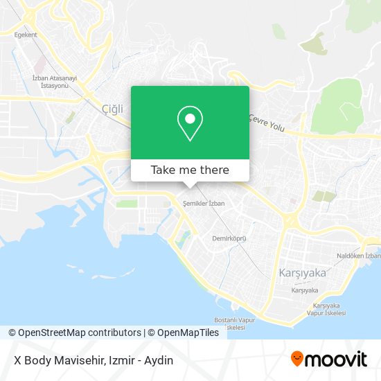 X Body Mavisehir map