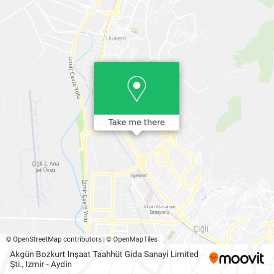 Akgün Bozkurt Inşaat Taahhüt Gida Sanayi Limited Şti. map