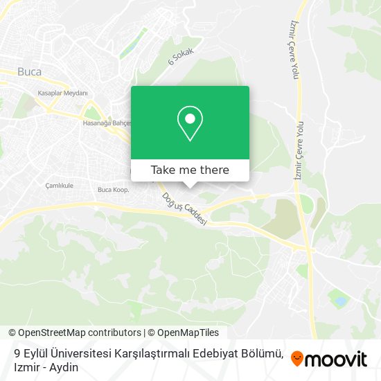 9 Eylül Üniversitesi Karşılaştırmalı Edebiyat Bölümü map