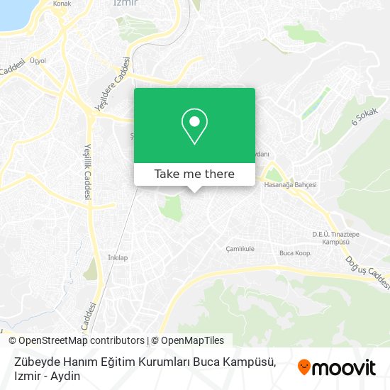 Zübeyde Hanım Eğitim Kurumları Buca Kampüsü map