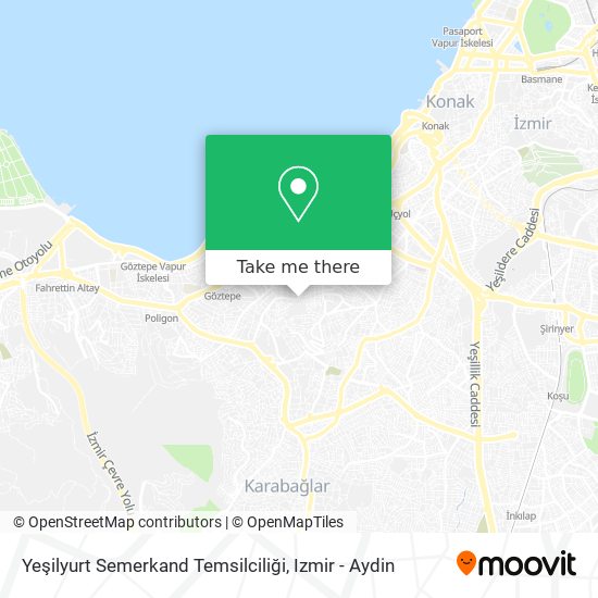 Yeşilyurt Semerkand Temsilciliği map