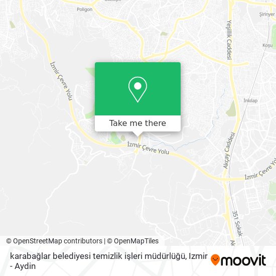 karabağlar belediyesi temizlik işleri müdürlüğü map