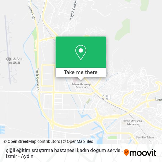 çiğli eğitim sraştırma hastanesi kadın doğum servisi map