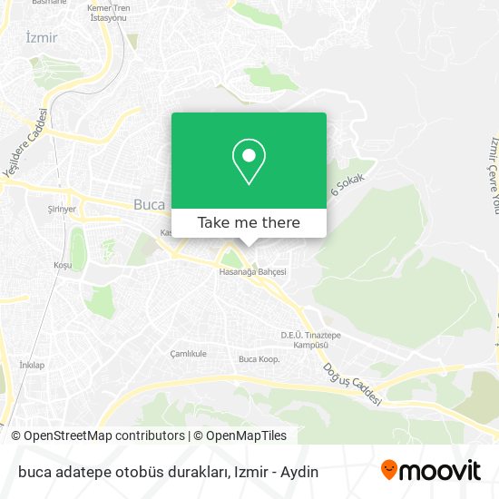 buca adatepe otobüs durakları map