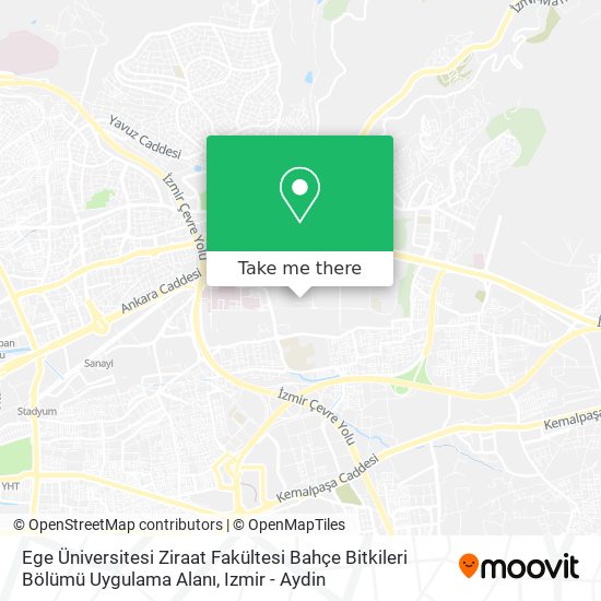 Ege Üniversitesi Ziraat Fakültesi  Bahçe Bitkileri Bölümü Uygulama Alanı map