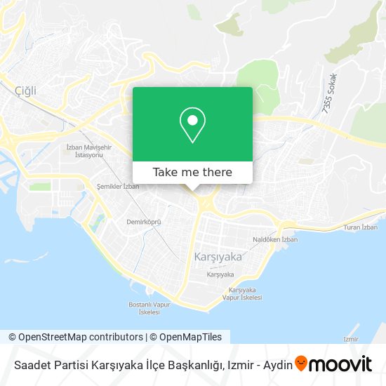 Saadet Partisi Karşıyaka İlçe Başkanlığı map