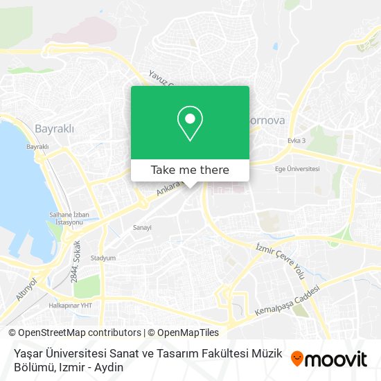Yaşar Üniversitesi Sanat ve Tasarım Fakültesi Müzik Bölümü map