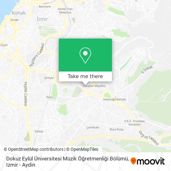 Dokuz Eylül Üniversitesi Müzik Öğretmenliği Bölümü map