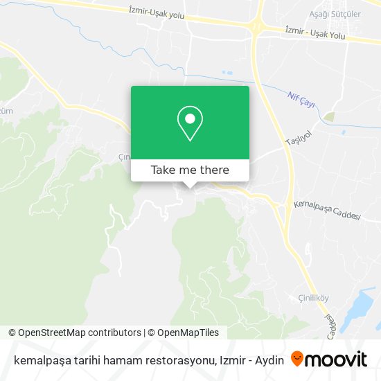 kemalpaşa tarihi hamam restorasyonu map