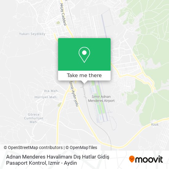 Adnan Menderes Havalimanı Dış Hatlar Gidiş  Pasaport Kontrol map