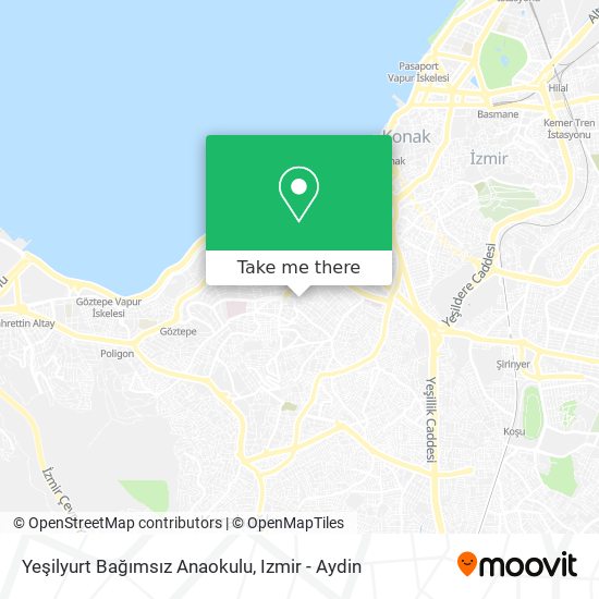 Yeşilyurt Bağımsız Anaokulu map